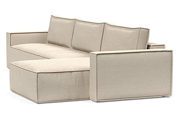 Innovation Living Newilla Sofa Bed With Lounger with Standard Arms - 586 Phobos Latte