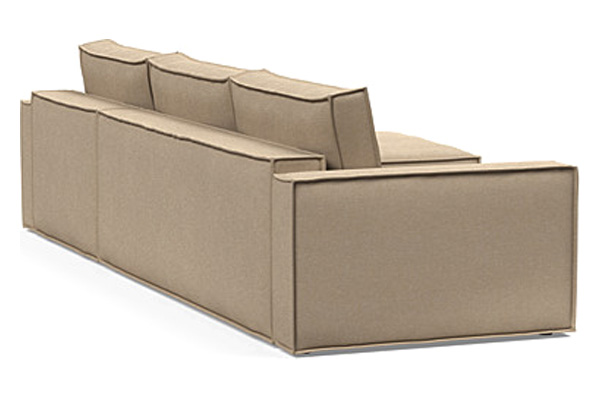 Innovation Living Newilla Sofa Bed With Lounger with Standard Arms - 587 Phobos Mocha