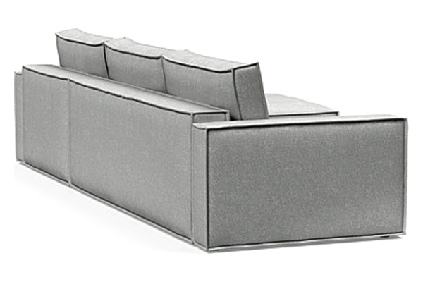 Innovation Living Newilla Sofa Bed With Lounger with Standard Arms - 590 Micro Check Grey