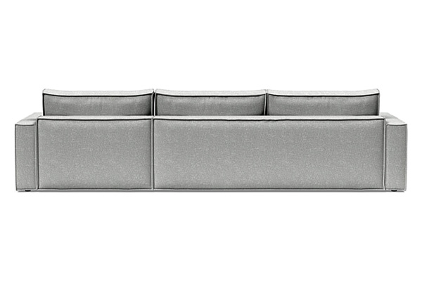 Innovation Living Newilla Sofa Bed With Lounger with Standard Arms - 590 Micro Check Grey