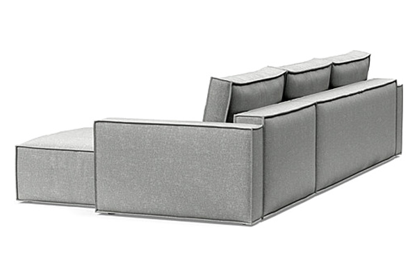 Innovation Living Newilla Sofa Bed With Lounger with Standard Arms - 590 Micro Check Grey