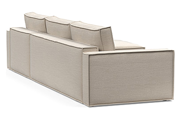 Innovation Living Newilla Sofa Bed With Lounger with Standard Arms - 612 Blida Sand Grey