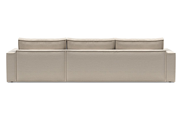 Innovation Living Newilla Sofa Bed With Lounger with Standard Arms - 612 Blida Sand Grey