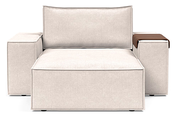 Innovation Living Newilla Lounger Chair with Wide Arms - 255 Adario Basmati