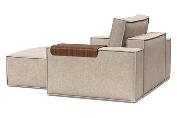 Innovation Living Newilla Lounger Chair with Wide Arms - 257 Adario Taupe