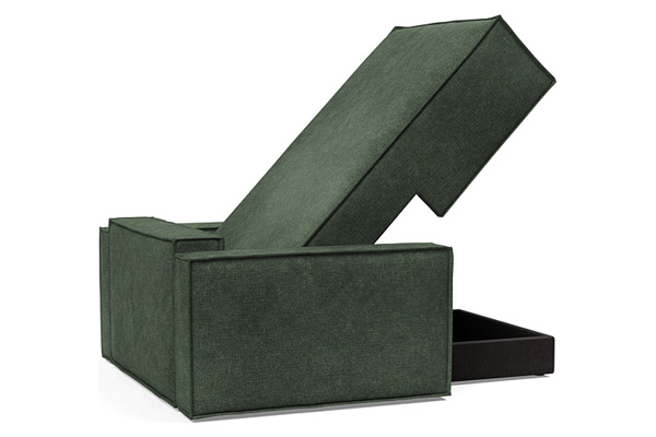 Innovation Living Newilla Lounger Chair with Standard Arms - 281 Avella Pine Green