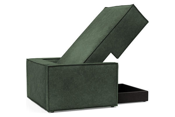 Innovation Living Newilla Lounger Chair with Slim Arms - 281 Avella Pine Green