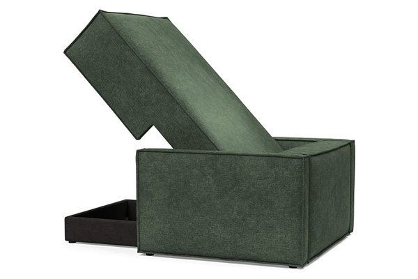 Innovation Living Newilla Lounger Chair with Slim Arms - 281 Avella Pine Green