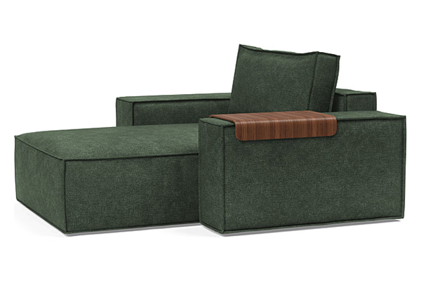 Innovation Living Newilla Lounger Chair with Wide Arms - 281 Avella Pine Green