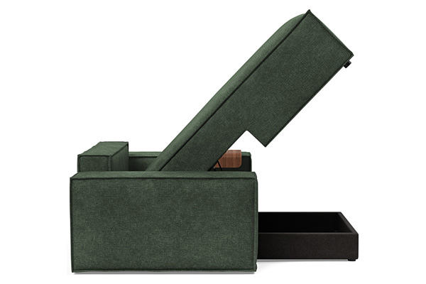 Innovation Living Newilla Lounger Chair with Wide Arms - 281 Avella Pine Green