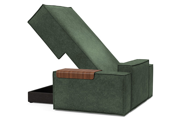 Innovation Living Newilla Lounger Chair with Wide Arms - 281 Avella Pine Green