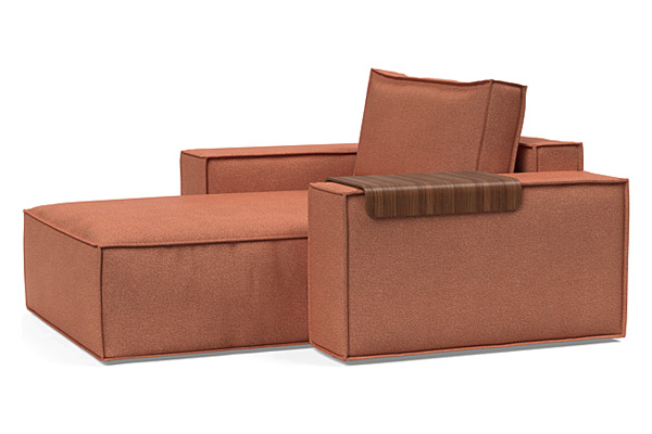 Innovation Living Newilla Lounger Chair with Wide Arms - 301 Weda Rust