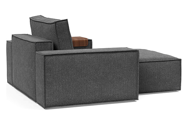 Innovation Living Newilla Lounger Chair with Wide Arms - 350 Taura Deep Grey