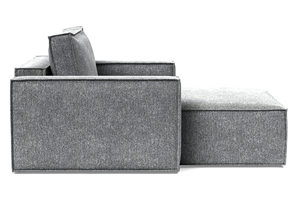 Innovation Living Newilla Lounger Chair with Standard Arms - 351 Taura Slate Grey