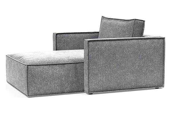 Innovation Living Newilla Lounger Chair with Slim Arms - 351 Taura Slate Grey