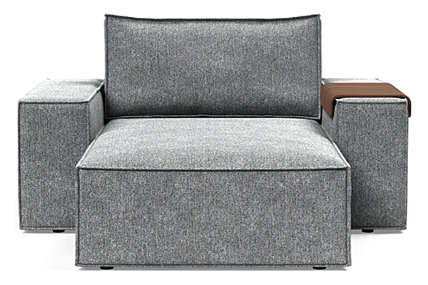 Innovation Living Newilla Lounger Chair with Wide Arms - 351 Taura Slate Grey