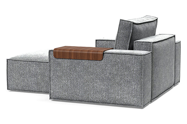 Innovation Living Newilla Lounger Chair with Wide Arms - 351 Taura Slate Grey