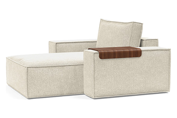 Innovation Living Newilla Lounger Chair with Wide Arms - 357 Taura Off White