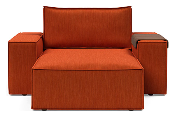 Innovation Living Newilla Lounger Chair with Wide Arms - 506 Elegance Paprika