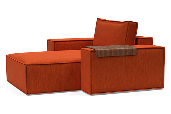 Innovation Living Newilla Lounger Chair with Wide Arms - 506 Elegance Paprika