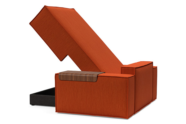 Innovation Living Newilla Lounger Chair with Wide Arms - 506 Elegance Paprika