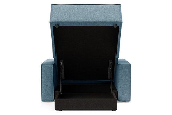 Innovation Living Newilla Lounger Chair with Standard Arms - 525 Mixed Dance Light Blue