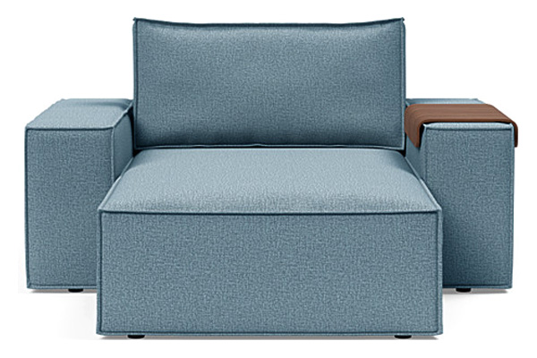 Innovation Living Newilla Lounger Chair with Wide Arms - 525 Mixed Dance Light Blue