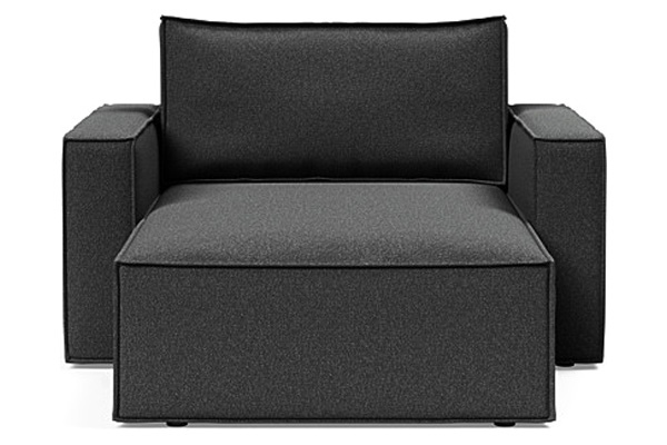 Innovation Living Newilla Lounger Chair with Standard Arms - 529 Bouclé Charcoal