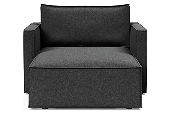 Innovation Living Newilla Lounger Chair with Slim Arms - 529 Bouclé Charcoal