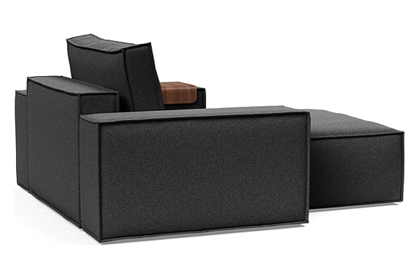 Innovation Living Newilla Lounger Chair with Wide Arms - 529 Bouclé Charcoal