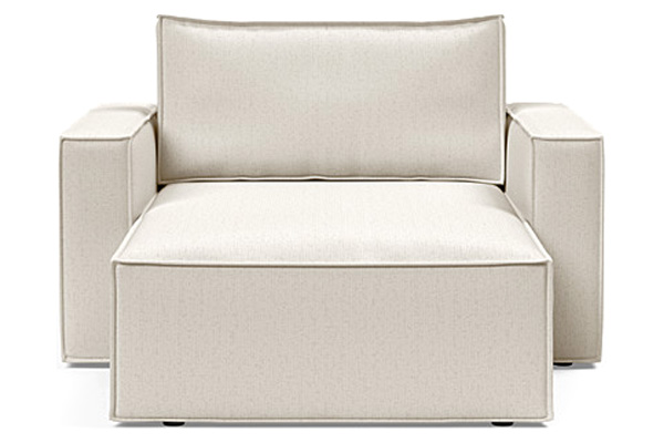 Innovation Living Newilla Lounger Chair with Standard Arms - 531 Bouclé Off White