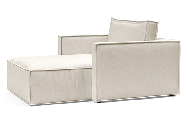 Innovation Living Newilla Lounger Chair with Slim Arms - 531 Bouclé Off White