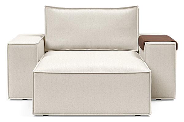 Innovation Living Newilla Lounger Chair with Wide Arms - 531 Bouclé Off White