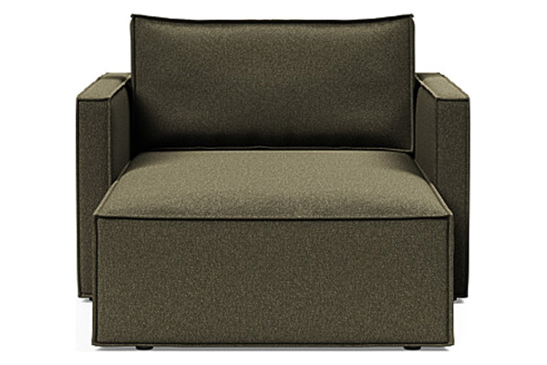 Innovation Living Newilla Lounger Chair with Slim Arms - 535 Bouclé Forest Green