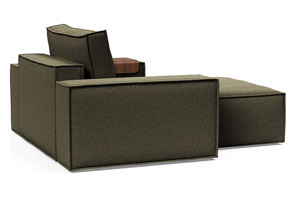 Innovation Living Newilla Lounger Chair with Wide Arms - 535 Bouclé Forest Green