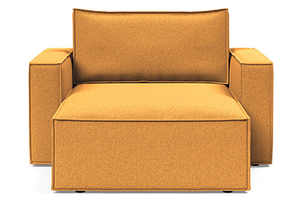 Innovation Living Newilla Lounger Chair with Standard Arms - 536 Bouclé Ochre