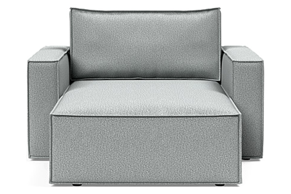 Innovation Living Newilla Lounger Chair with Standard Arms - 538 Melange Light Grey