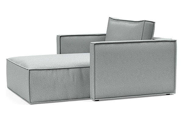 Innovation Living Newilla Lounger Chair with Slim Arms - 538 Melange Light Grey