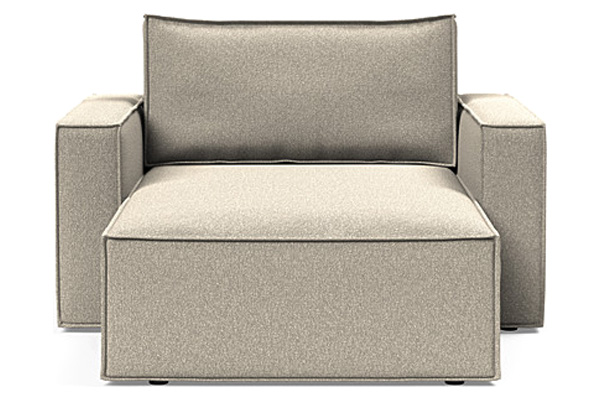 Innovation Living Newilla Lounger Chair with Standard Arms - 539 Bouclé Beige