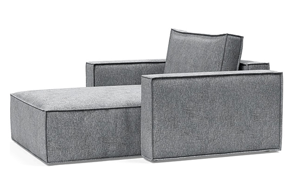 Innovation Living Newilla Lounger Chair with Standard Arms - 565 Twist Granite