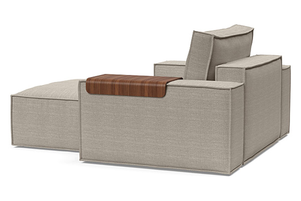 Innovation Living Newilla Lounger Chair with Wide Arms - 579 Kenya Gravel