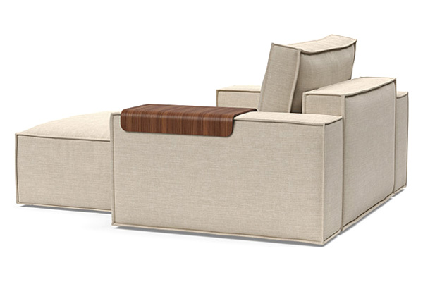 Innovation Living Newilla Lounger Chair with Wide Arms - 586 Phobos Latte