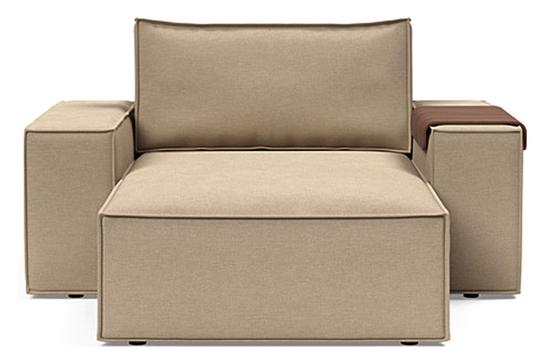 Innovation Living Newilla Lounger Chair with Wide Arms - 587 Phobos Mocha