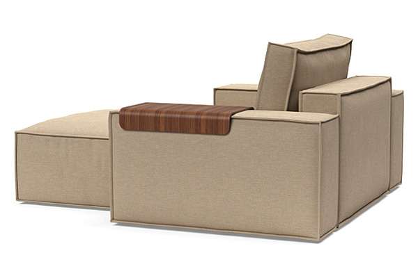 Innovation Living Newilla Lounger Chair with Wide Arms - 587 Phobos Mocha