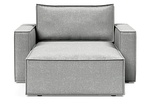 Innovation Living Newilla Lounger Chair with Standard Arms - 590 Micro Check Grey