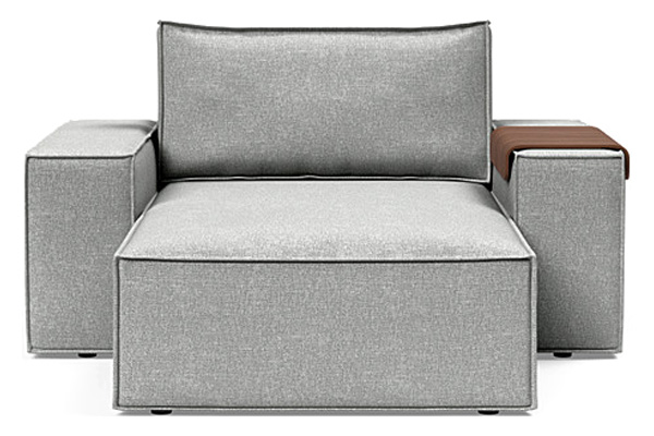 Innovation Living Newilla Lounger Chair with Wide Arms - 590 Micro Check Grey