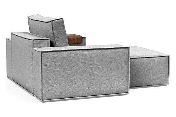 Innovation Living Newilla Lounger Chair with Wide Arms - 590 Micro Check Grey