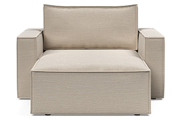 Innovation Living Newilla Lounger Chair with Standard Arms - 612 Blida Sand Grey