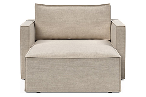 Innovation Living Newilla Lounger Chair with Slim Arms - 612 Blida Sand Grey