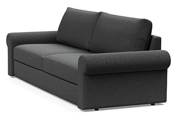 Innovation Living Vilander Sofa Bed With Roll Arms - 529 Bouclé Charcoal